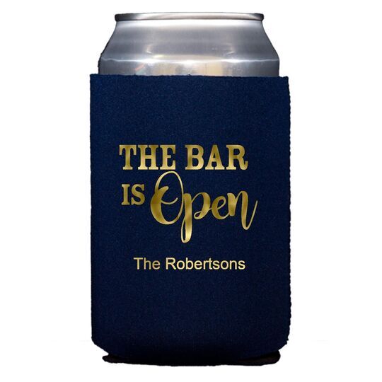 The Bar is Open Collapsible Koozies